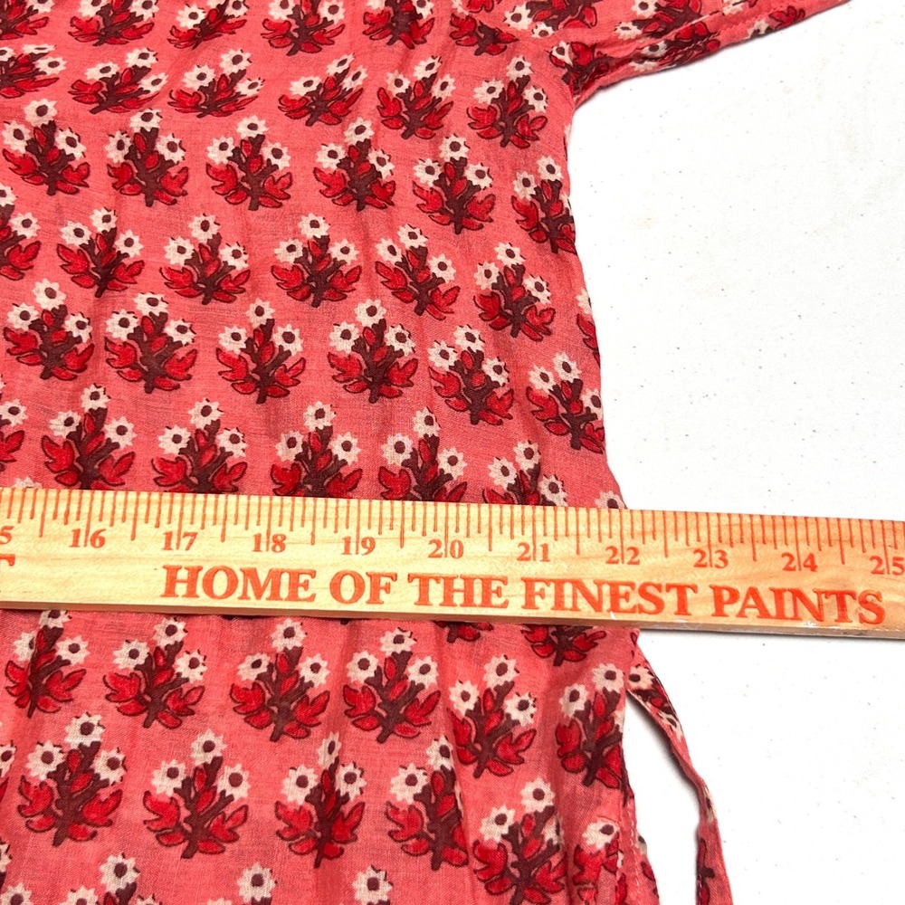 J.Crew Cabana Mini Dress M NWT Ramie Block Print Coral Floral Slip $198 - Picture 9 of 16